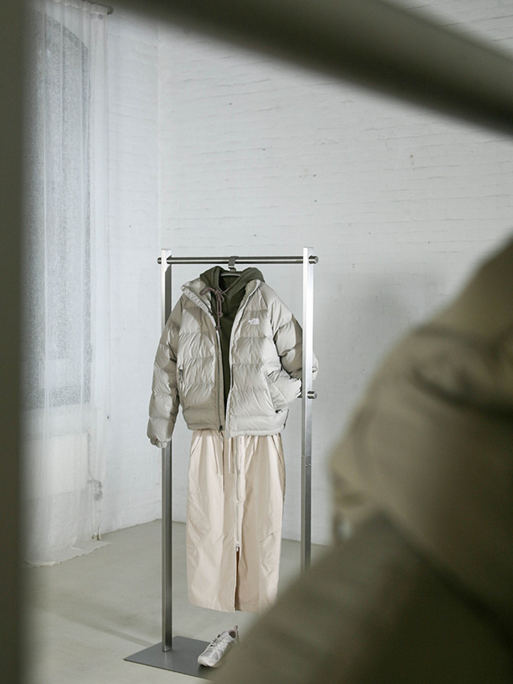 clothing rack with a set